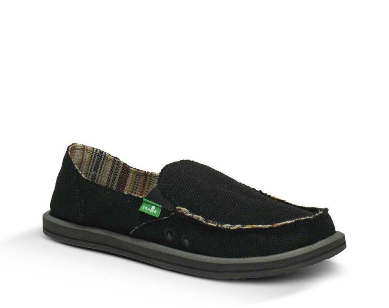 Sanuk Donna Hemp Women's Shoes Black | Canada 153HAP